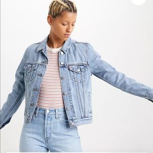 Levi’s denim jacket in a light wash - the style is the original trucker jacket